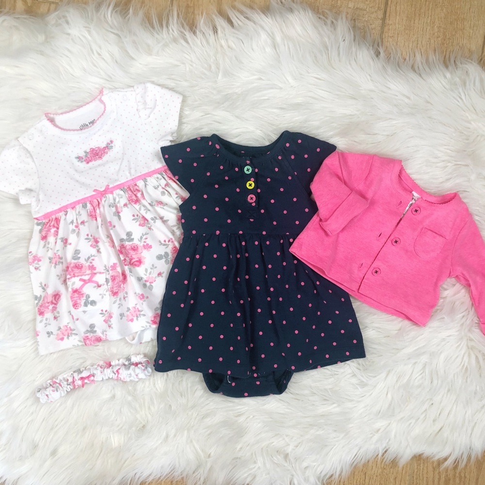 Baby girl 6 months dress & cardigan bundle
